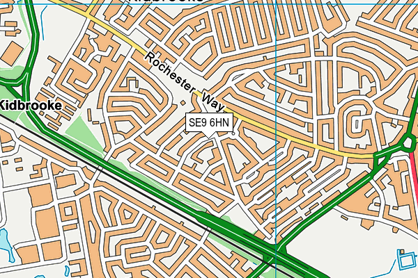 SE9 6HN map - OS VectorMap District (Ordnance Survey)