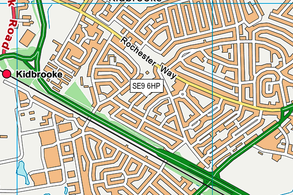SE9 6HP map - OS VectorMap District (Ordnance Survey)