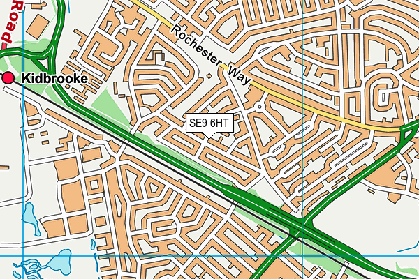 SE9 6HT map - OS VectorMap District (Ordnance Survey)