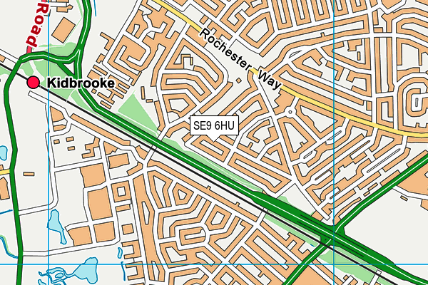 SE9 6HU map - OS VectorMap District (Ordnance Survey)