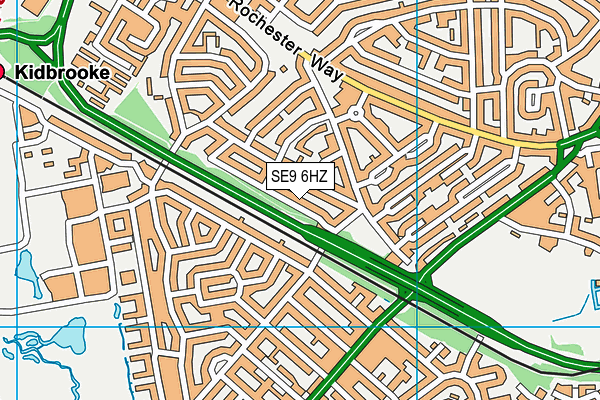 SE9 6HZ map - OS VectorMap District (Ordnance Survey)
