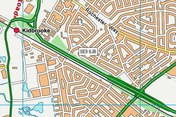SE9 6JB map - OS VectorMap District (Ordnance Survey)