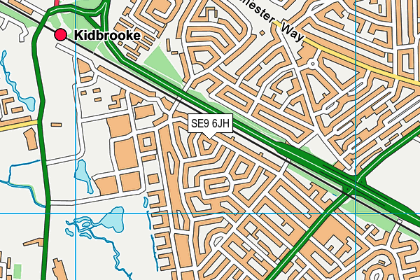 SE9 6JH map - OS VectorMap District (Ordnance Survey)