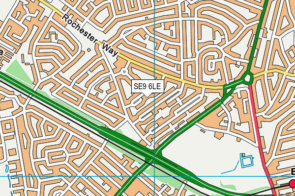 SE9 6LE map - OS VectorMap District (Ordnance Survey)