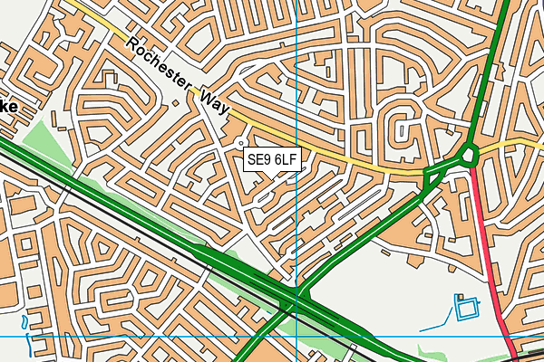 SE9 6LF map - OS VectorMap District (Ordnance Survey)