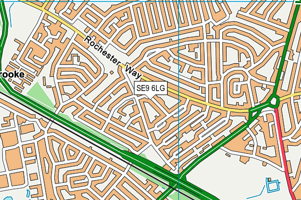 SE9 6LG map - OS VectorMap District (Ordnance Survey)