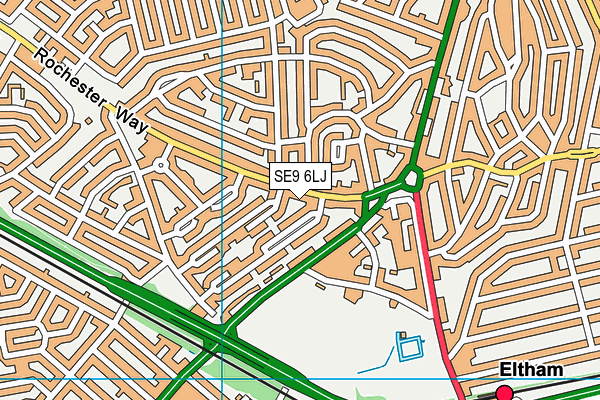 SE9 6LJ map - OS VectorMap District (Ordnance Survey)