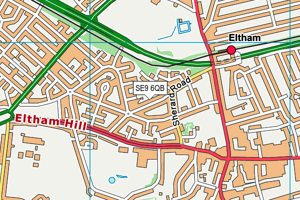 SE9 6QB map - OS VectorMap District (Ordnance Survey)