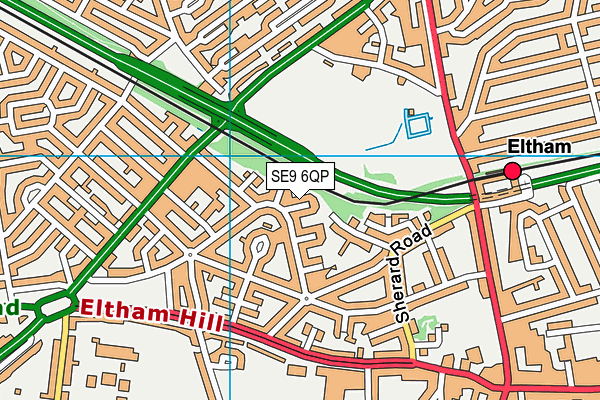 SE9 6QP map - OS VectorMap District (Ordnance Survey)