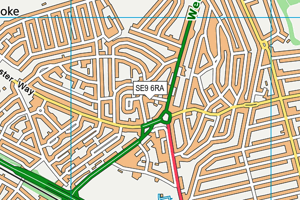 SE9 6RA map - OS VectorMap District (Ordnance Survey)