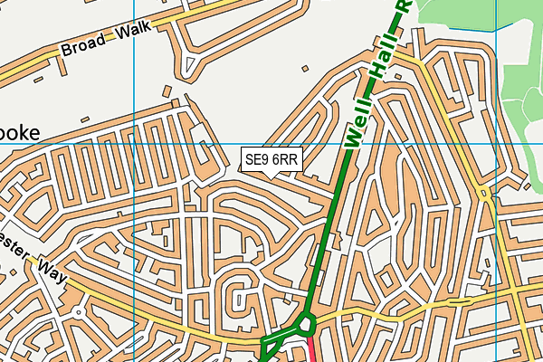 SE9 6RR map - OS VectorMap District (Ordnance Survey)