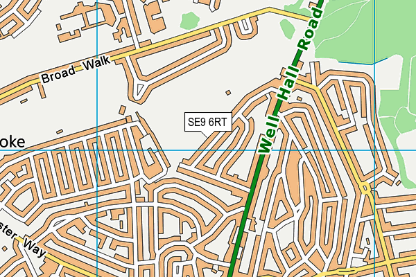 SE9 6RT map - OS VectorMap District (Ordnance Survey)