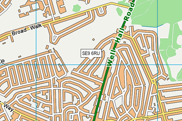 SE9 6RU map - OS VectorMap District (Ordnance Survey)