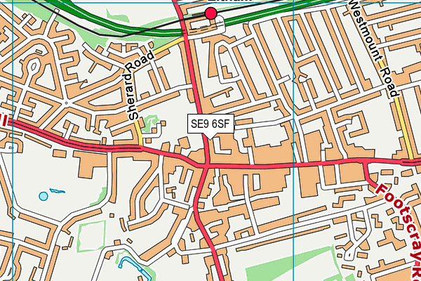 SE9 6SF map - OS VectorMap District (Ordnance Survey)