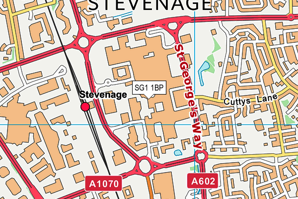 Fit4less (Stevenage) (Closed) map (SG1 1BP) - OS VectorMap District (Ordnance Survey)