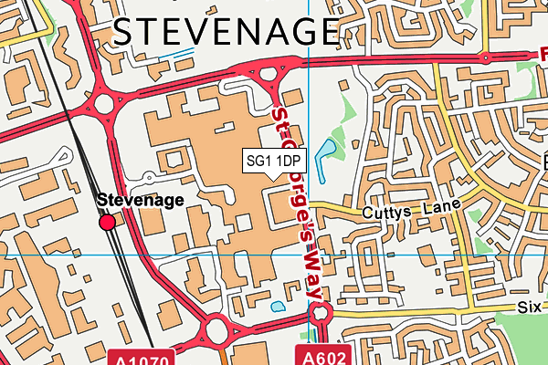 SG1 1DP map - OS VectorMap District (Ordnance Survey)