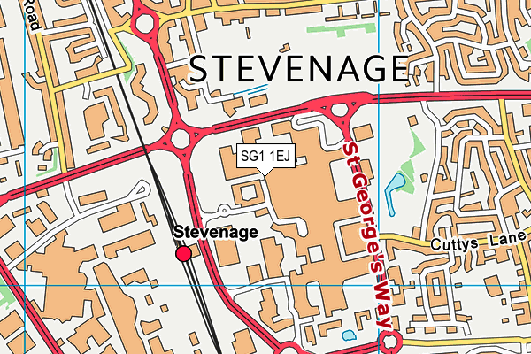 SG1 1EJ map - OS VectorMap District (Ordnance Survey)