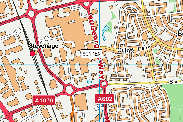 SG1 1EN map - OS VectorMap District (Ordnance Survey)