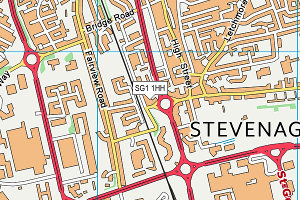 SG1 1HH map - OS VectorMap District (Ordnance Survey)