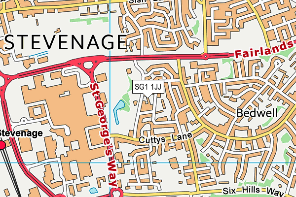 SG1 1JJ map - OS VectorMap District (Ordnance Survey)