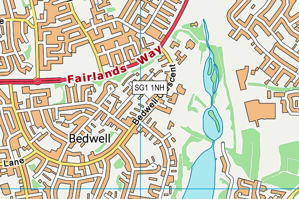 SG1 1NH map - OS VectorMap District (Ordnance Survey)