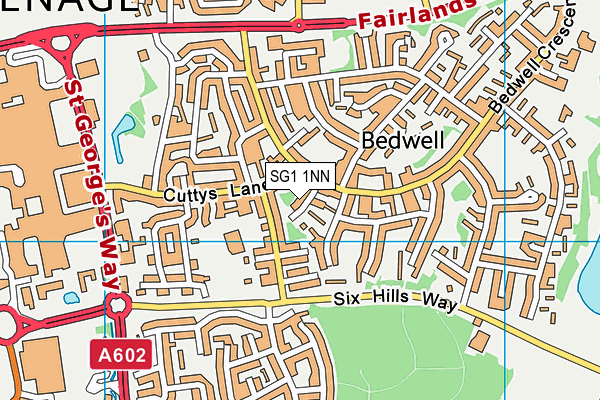 SG1 1NN map - OS VectorMap District (Ordnance Survey)