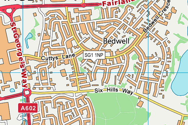 SG1 1NP map - OS VectorMap District (Ordnance Survey)