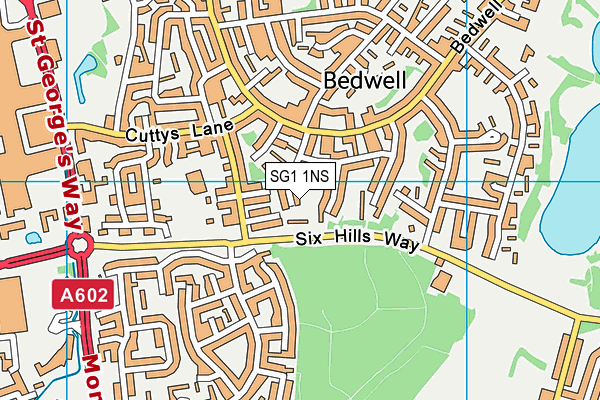 SG1 1NS map - OS VectorMap District (Ordnance Survey)