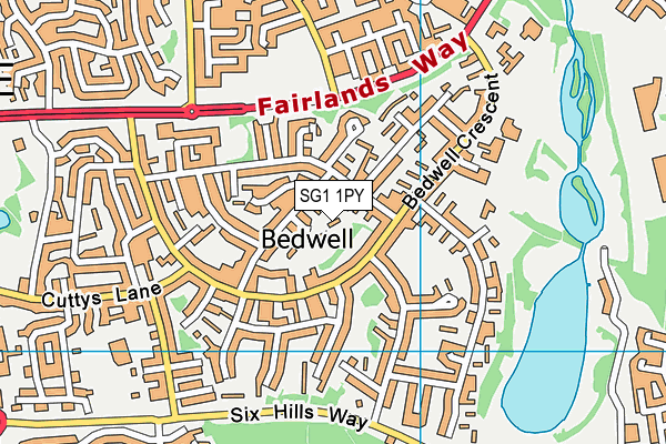 SG1 1PY map - OS VectorMap District (Ordnance Survey)