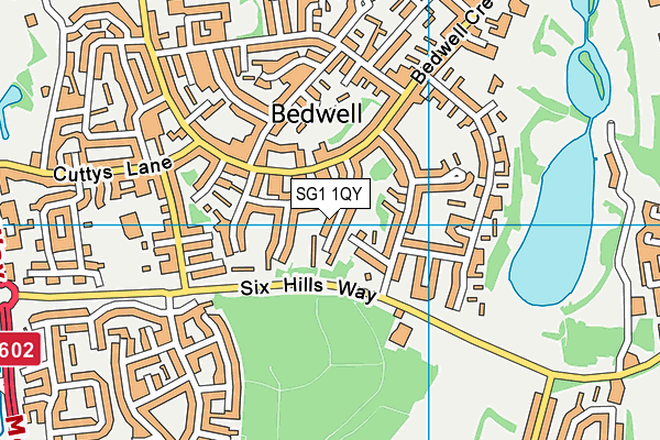 SG1 1QY map - OS VectorMap District (Ordnance Survey)