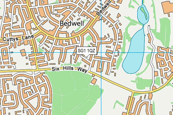 SG1 1QZ map - OS VectorMap District (Ordnance Survey)