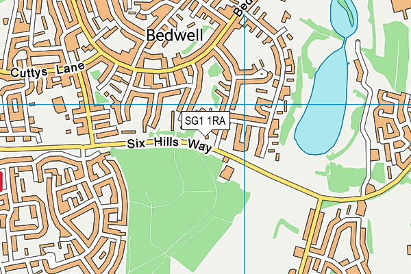 SG1 1RA map - OS VectorMap District (Ordnance Survey)