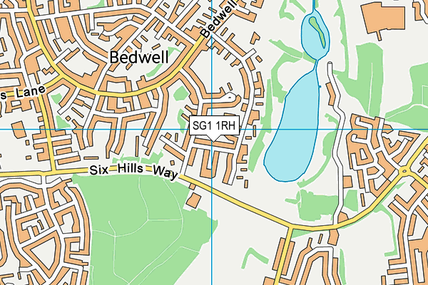 SG1 1RH map - OS VectorMap District (Ordnance Survey)