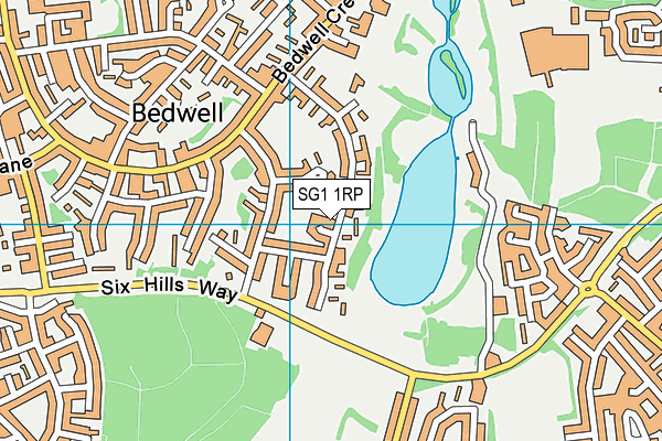 SG1 1RP map - OS VectorMap District (Ordnance Survey)