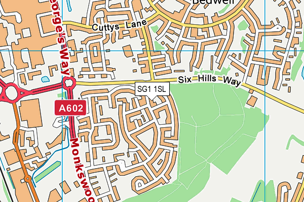 SG1 1SL map - OS VectorMap District (Ordnance Survey)