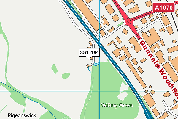 SG1 2DP map - OS VectorMap District (Ordnance Survey)