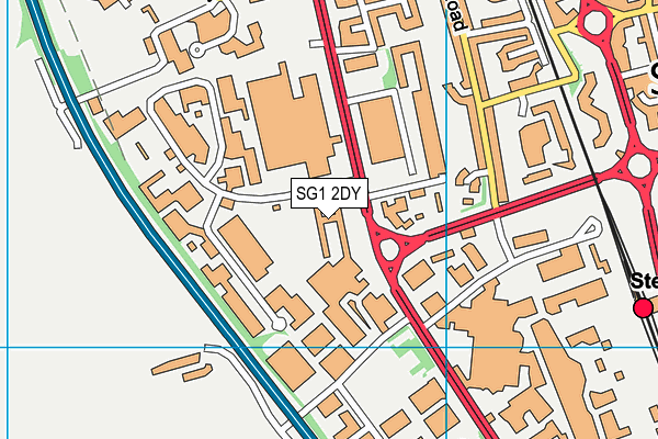 SG1 2DY map - OS VectorMap District (Ordnance Survey)
