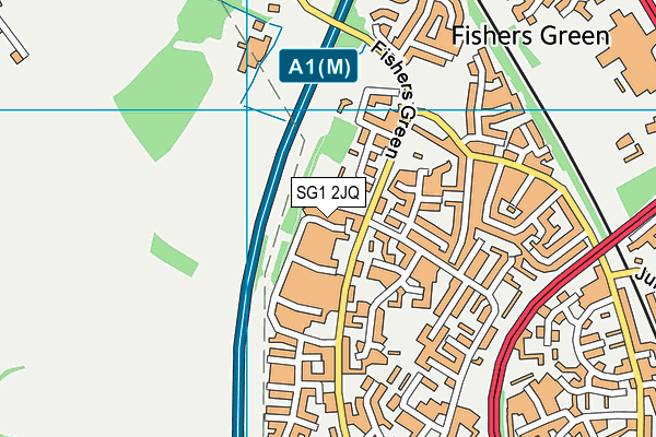 SG1 2JQ map - OS VectorMap District (Ordnance Survey)