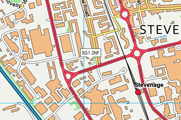 SG1 2NF map - OS VectorMap District (Ordnance Survey)