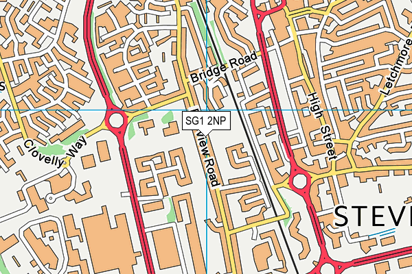 SG1 2NP map - OS VectorMap District (Ordnance Survey)