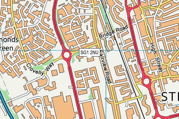 Woolenwick Junior School map (SG1 2NU) - OS VectorMap District (Ordnance Survey)