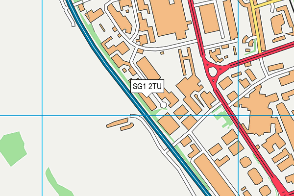 SG1 2TU map - OS VectorMap District (Ordnance Survey)