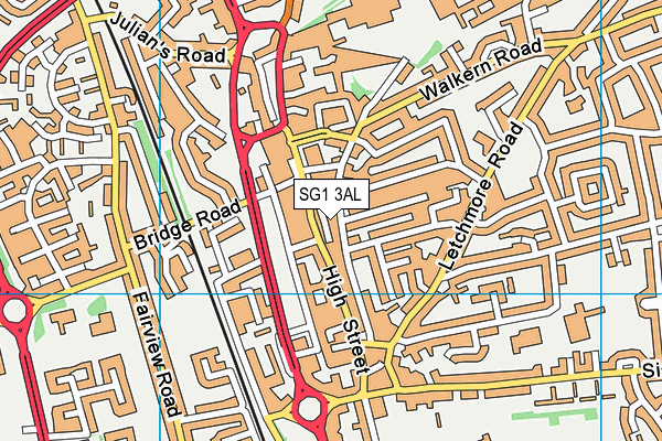 SG1 3AL map - OS VectorMap District (Ordnance Survey)