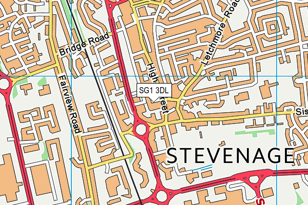 SG1 3DL map - OS VectorMap District (Ordnance Survey)