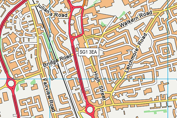 SG1 3EA map - OS VectorMap District (Ordnance Survey)