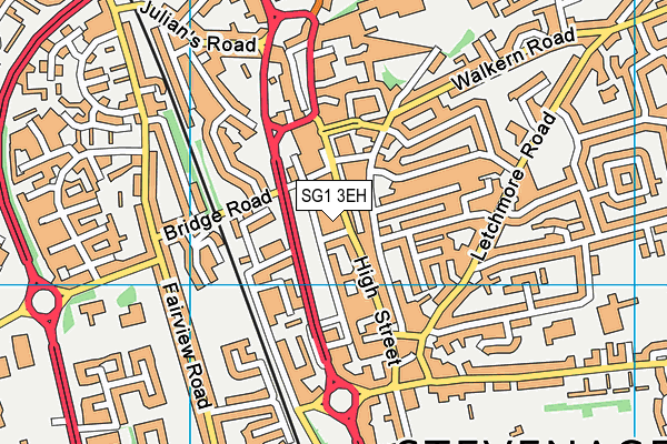 SG1 3EH map - OS VectorMap District (Ordnance Survey)