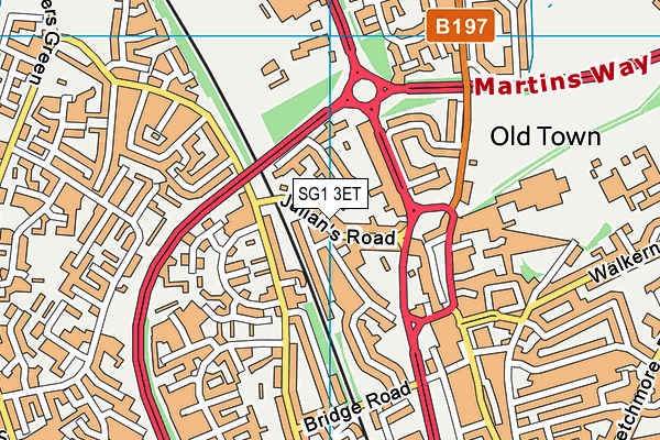 SG1 3ET map - OS VectorMap District (Ordnance Survey)
