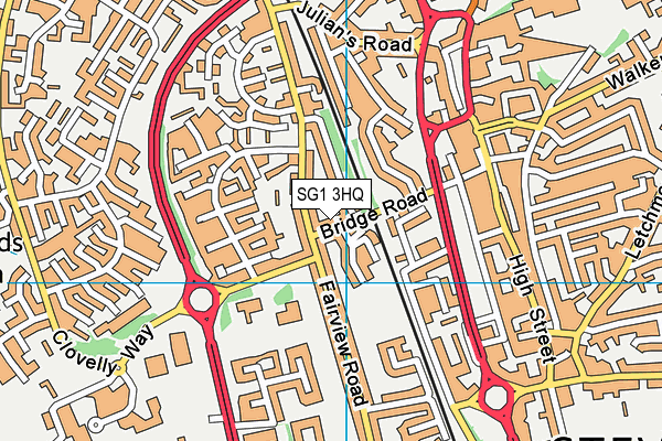 SG1 3HQ map - OS VectorMap District (Ordnance Survey)