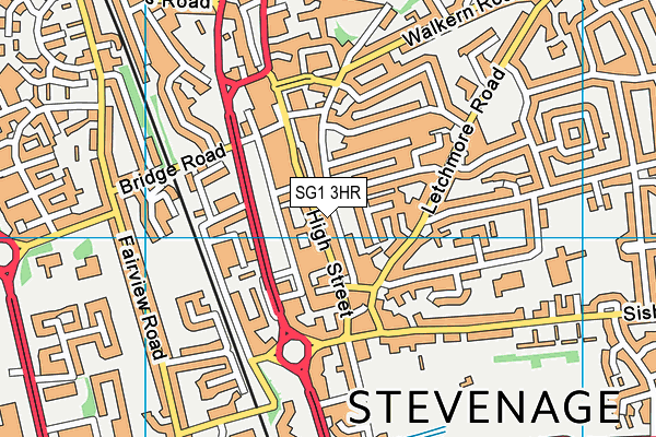 SG1 3HR map - OS VectorMap District (Ordnance Survey)