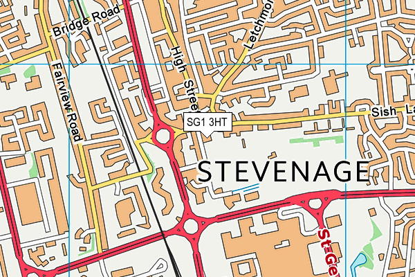 SG1 3HT map - OS VectorMap District (Ordnance Survey)